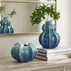 Uttermost Ocean Wave Outdoor Vases Fluid Ceramic Design Blue Green Finish, Set of 2 - 2 of 4