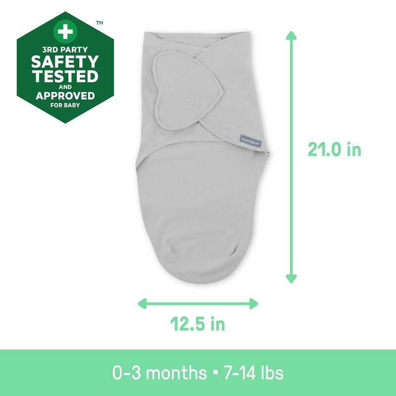  SwaddleMe by Ingenuity Monogram Collection Swaddle, for Ages 0-3 Months - 3pk, 6 of 9