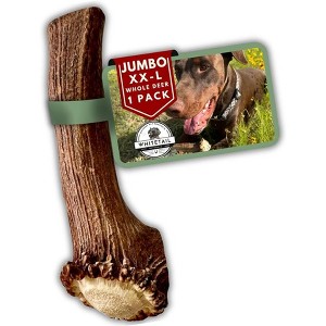 WhiteTail Naturals Jumbo XXL Deer Antler Dog Chew – Extra Large, Long-Lasting Natural Bone for Aggressive Chewers – Odorless, Mess-Free, Made in USA - 1 of 4