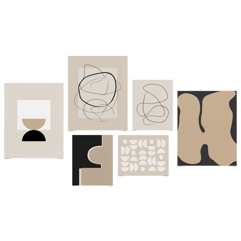 Americanflat - Neutral Mid Century Modern Abstract by The Print Republic - Abstract Modern Wall Art, 3 of 7