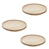 iDesign Set of 3 Round 10.5-Inch Paulownia Wood Lazy Susan, Natural - 2 of 4