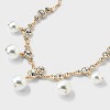 Pearl Drop Multi Stone Necklace - A New Day™ Gold/Pearl - 4 of 4