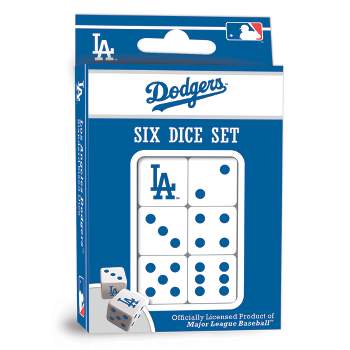 MasterPieces Officially Licensed MLB Los Angeles Dodgers - 6 Piece D6 Gaming Dice Set Ages 6 and Up
