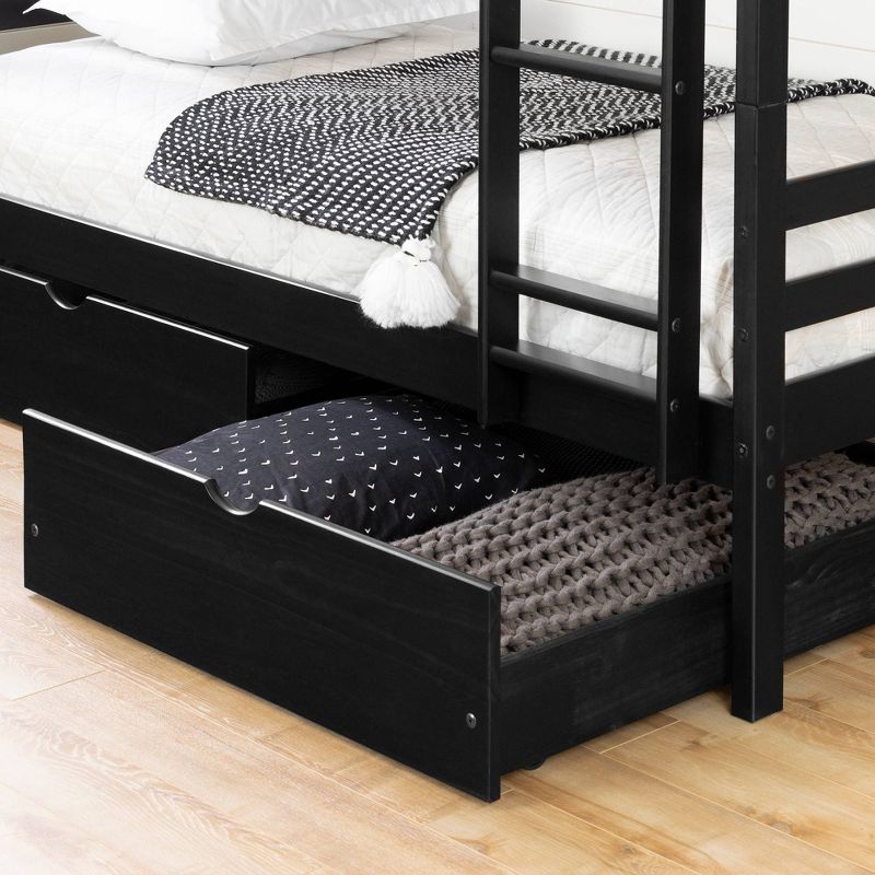 Fakto Kids&#39; Bunk Beds and Rolling Drawers Set Matte Black - South Shore, 5 of 18