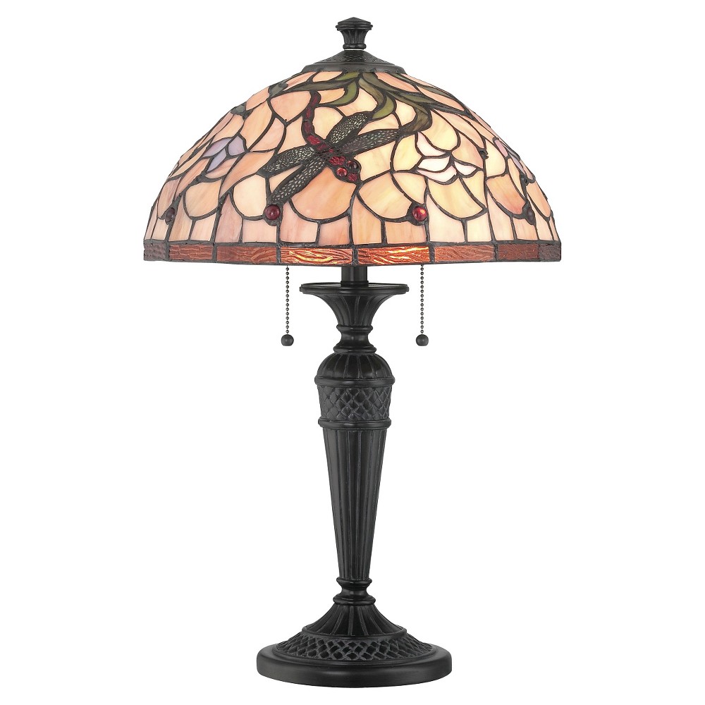 Breanna 2 Light Table Lamp - Dark Bronze, Brown/Multicolored