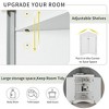 NicBex Triangular Corner Cabinet with Doors,Bathroom Storage Cabinet with Adjustable Shelves,Freestanding Corner Cabinet for Living/Laundry Room - 4 of 4