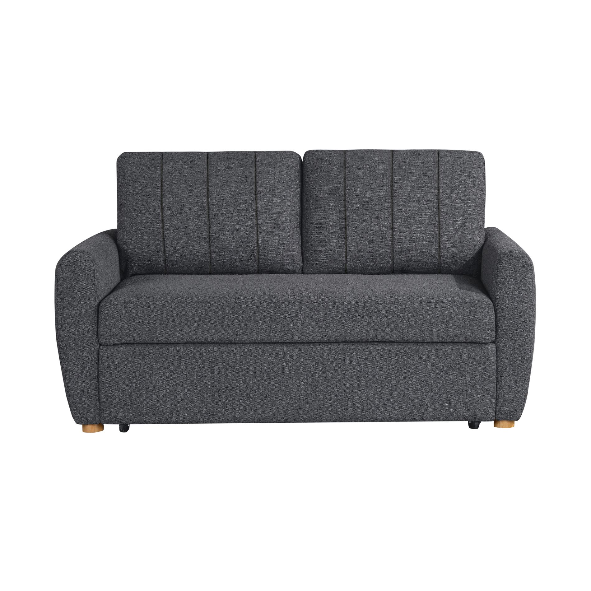 Serta Harriet Convertible Loveseat Woven Charcoal
