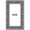 PosterPalooza | Panoramic Distressed Black Picture Frame - UV Acrylic, Foam Board Backing, Hanging Hardware - 2 of 4