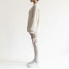 Anna-Kaci Women's Sheer Over-the-Knee Tights with Satin Ribbon Bow and Scalloped Edge Design - White - 2 of 4