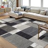 Large Machine Washable Area Rug - Modern Geometric Non Slip Low Pile Rug, Stain Resistant Indoor Carpet for Living Room, Bedroom, Office - 2 of 4