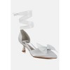 Cadell Bow Detail Satin Women Sandals - 4 of 4