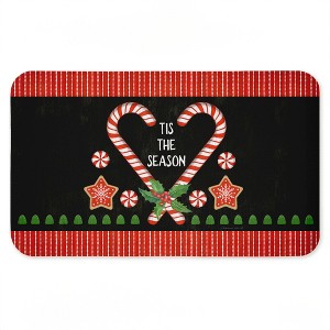 Stupell Industries Tis The Season Candy Heart Printed Anti-Fatigue Floor Mat, design by Suzanne Nicoll, 30"x18" - 1 of 4