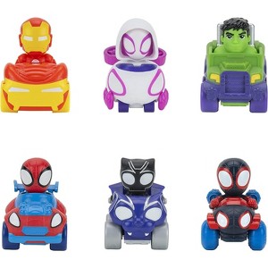 Marvel Spidey and His Amazing Friends 6-Pack Mini Vehicles, Six 2-Inch Rolling Cars Featuring Spidey, Ghost-Spider, Miles Morales, Hulk & More - 1 of 4