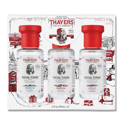 Thayers Natural Remedies Witch Hazel Alcohol-Free Mini Facial Toner Holiday Skin Care Set - 3 fl oz/3ct