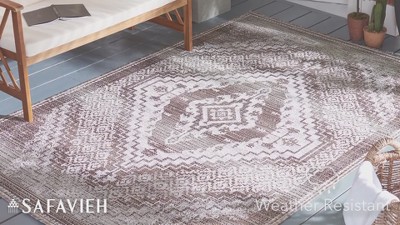 Ivory Medallion 8' x 10' Stain-Resistant Synthetic Rug
