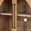 Okak Retro Minimalist Curved Kitchen Sideboard with Gold Handles and Adjustable Dividers for Living Room - 4 of 4
