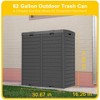 Gulches 230L (61.8 Gal) Outdoor Waste Bin - Double-Bucket Design, All-Weather Resistant, Large-Capacity Trash Can for Patio, Garden - 4 of 4