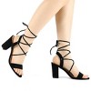 Allegra K Women's Back to College Lace Up Block High Heels Sandals - 2 of 4
