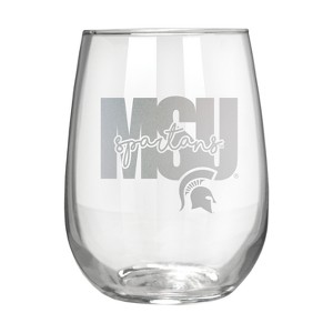 NCAA Michigan State Spartans The Vino Stemless 17oz Wine Glass - Clear - 1 of 1