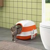 Whisen Foldable Cat Litter Box with Private Safe Space, & Grate, Easy Access for Cats Up to 10lbs - 4 of 4