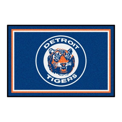 MLB Detroit Tigers 4'x6' 1964 Retro Collection Plush Area Rug