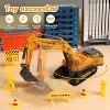 Skirfy Construction Vehicle Toy Engineering Truck Playset with Playmat, Crane, Excavator, Tractor, Dump Truck, 4 Firetrucks - 4 of 4
