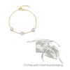 Adornia 14k Gold Plated Mother of Pearl Mini Halo CZ Heart Bracelet - 4 of 4