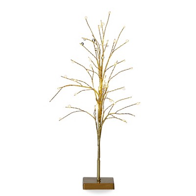 tag Glint LED Tall Gold Artificial Christmas Tree 22 Inch Indoor