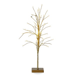LEDゴールディーツリー tag Glint LED Tall Gold Artificial Christmas Tree 22 Inch Indoor