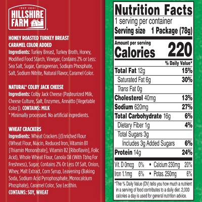 Hillshire Farm Snack Kits Honey Turkey & Colby Jack - 2.76oz