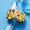 Ross-Simons 22.10 ct. t.w. Multi-Gemstone Cuff Bracelet in 18kt Gold Over Sterling - 3 of 4