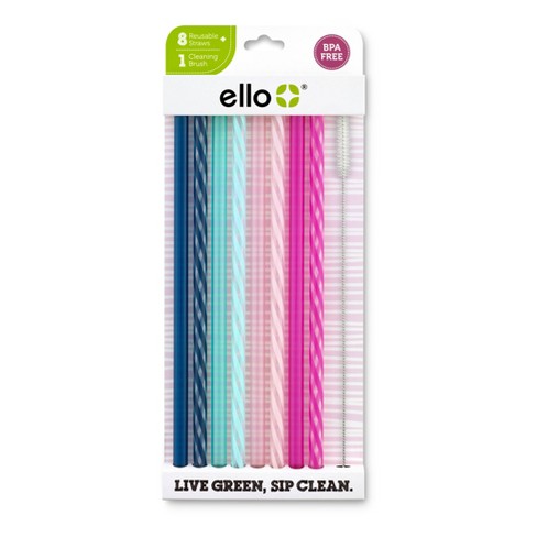 Ello Stainless Reusable Straws - Set of 4