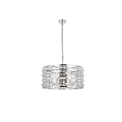 Elegant Lighting Kennedy 5 - Light Pendant in  Chrome