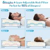 4-Layer Pillow for Neck Relief - Adjustable Memory Foam Pillow for Sleeping Time, Ergonomically Designed Pillow for Back & Side Sleepers, Queen Size - image 2 of 4