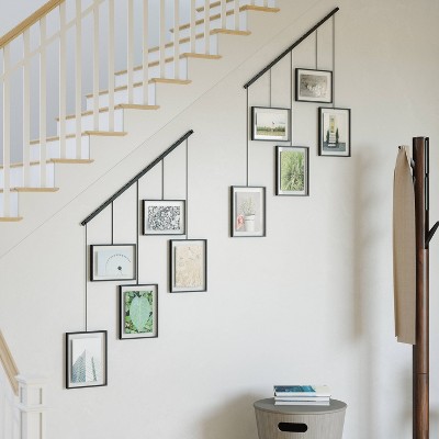Exhibit Ledge Black Metal 5-Picture Frame Set for Modern Wall Display