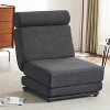CIPACHO Single Sofa Chair Foldable Single Sofa Bed with Pillow,Portable Foldable Sofa Bed,Leisure Sofa Chair,Easy to Store,Dark Grey - 4 of 4