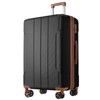 Sapphtopaz 3pcs Hardshell Luggage Sets ABS Lightweight Suitcase Durable Luggage Carry On Suitcase, Double Spinner Wheels (20" 24" 28") - 3 of 4