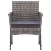 vidaXL Patio Chairs 2 Pcs Outdoor Patio Dining Chair with Cushions Poly Rattan - Anthracite - 3 of 4