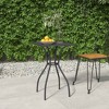 vidaXL Patio Table Outdoor Bistro Table with Metal Frame Anthracite Steel Mesh - 2 of 4