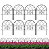 Decorative Garden Fence, Arched No Dig Fence Garden Edging Border, Rustproof Metal Animal Barrier with Ground Stake for Dog, Rabbit, Patio Decor - 2 of 4