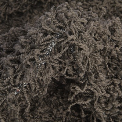 5'x5' Graphite Gray Square Shag Rug