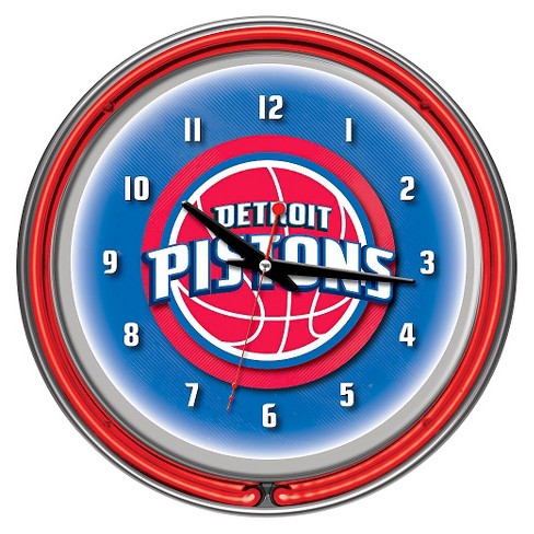 NBA Detroit Pistons Team Logo Wall Clock - image 1 of 4