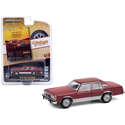 1979 Ford LTD Sedan Burgundy "Introducing A New American Road Car" "Vintage Ad Cars" Series 4 1/64 Diecast Model by Greenlight