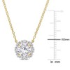 EVERLY JEWELRY | Yellow Plated Sterling Silver 1 7/8 CT TGW Created White Sapphire Necklace With Chain, 17-inch - 2 of 4
