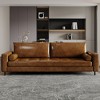 80.31" Luxury Oil-Waxed Leather Sofa, High-End Vintage Sofa, Sturdy Frame, Comfortable Seating - 2 of 4