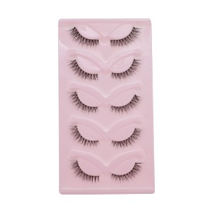 Unique Bargains 5D False Eyelashes Black 5 Pairs - 1 of 4