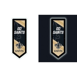 Evergreen Ultra-Thin Glazelight LED Wall Decor, Pennant, New Orleans Saints- 9 x 23 Inches Made In USA - 1 of 4