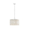 4-Light Glass Drum Shade Chandelier - 3 of 4