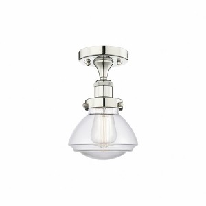 Olean - 1 Light Semi-Flush Mount In Art Deco Style-8.25 Inches Tall and 6.5 Inches Wide - 1 of 1