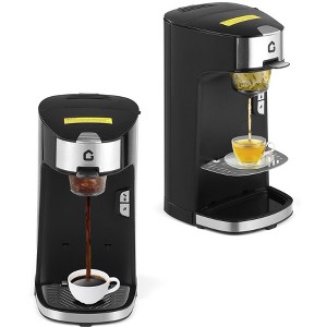 Single Serve Coffee Maker, Small K Pod Coffee Machine for Ground & Tea Bag,Hot&Iced Coffee Maker with 18.6 Oz Water Tank, Adjustable Drip Tray - 1 of 4